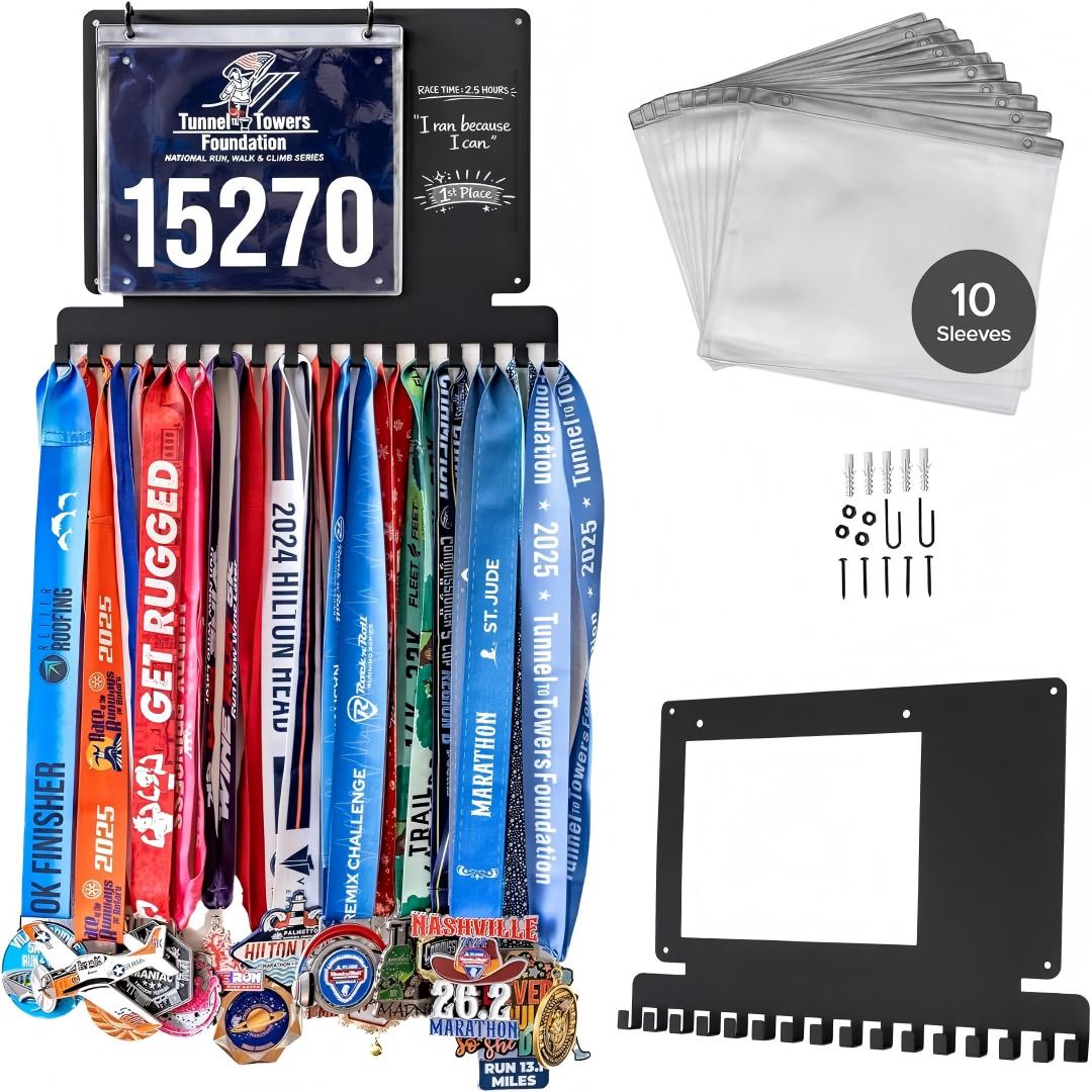 Race Bib - Kabartmalı Yerleşimli, Duvara Monte Edilebilir, Kalın